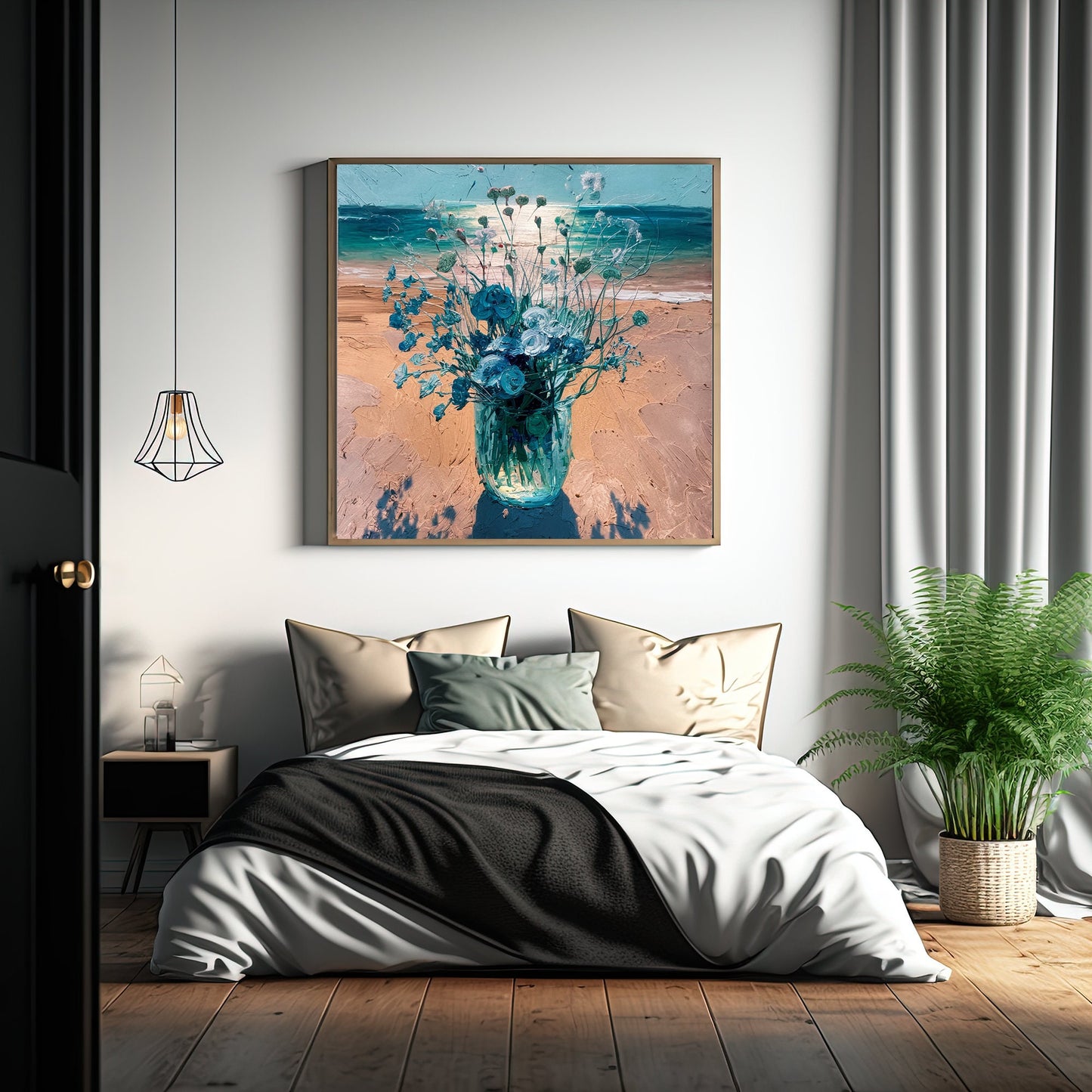 60x60 cm oil painting for home decor - image 4 of 8