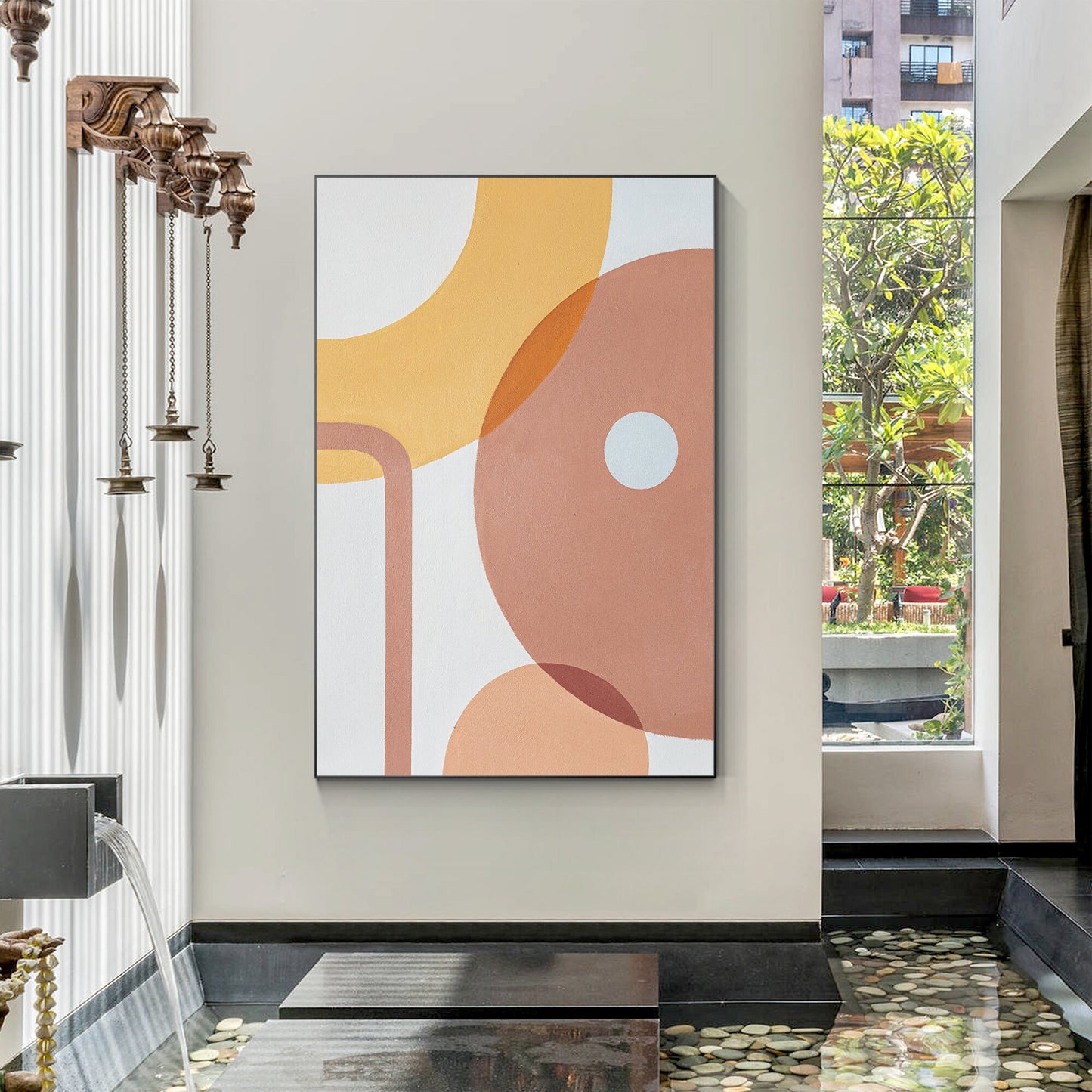 BOHO Painting On Canvas Original Abstract Painting, Minimalist Wall Art Decor, L #6