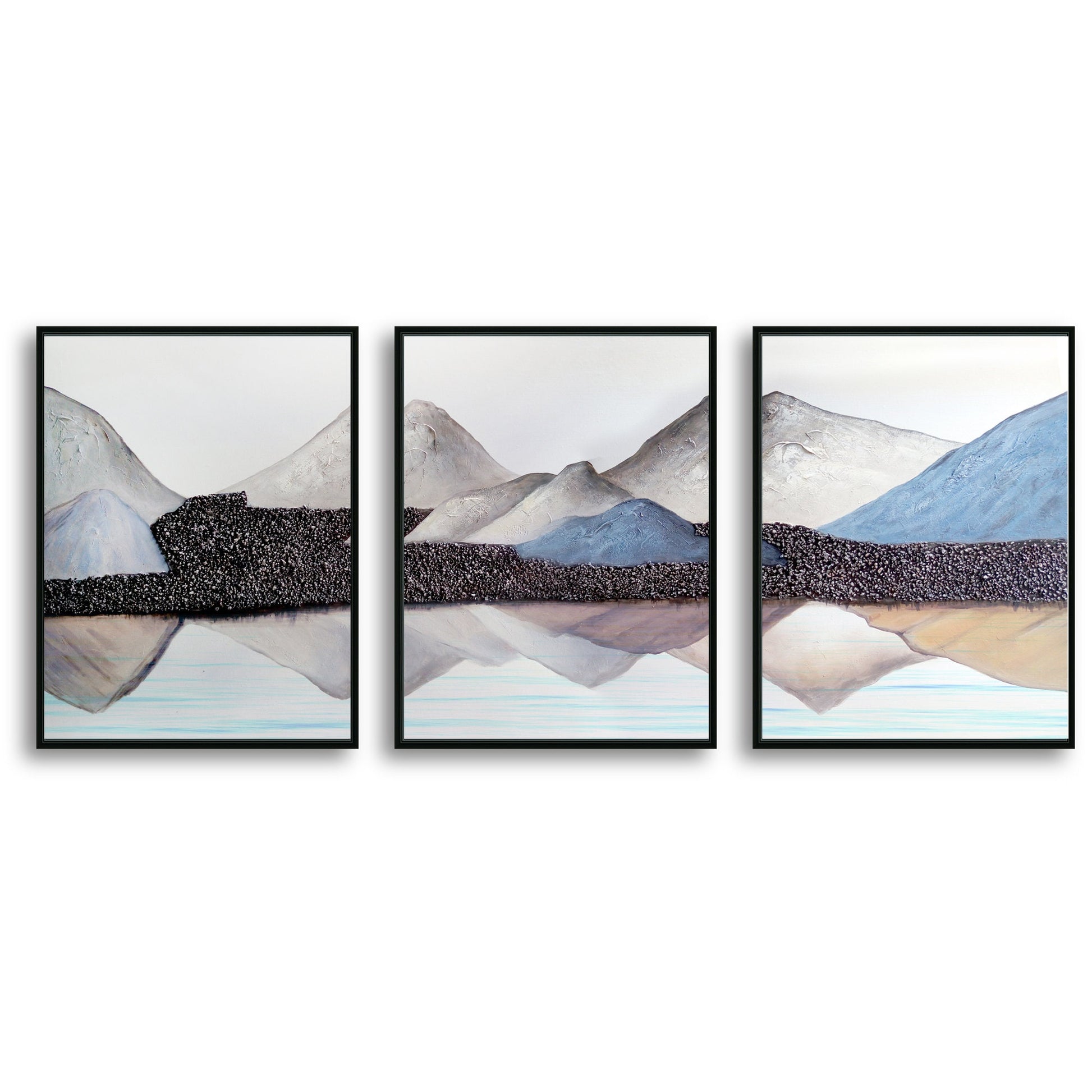Boho wall art Yxpainting Abstract mountain wall picture landscape road art frame #11