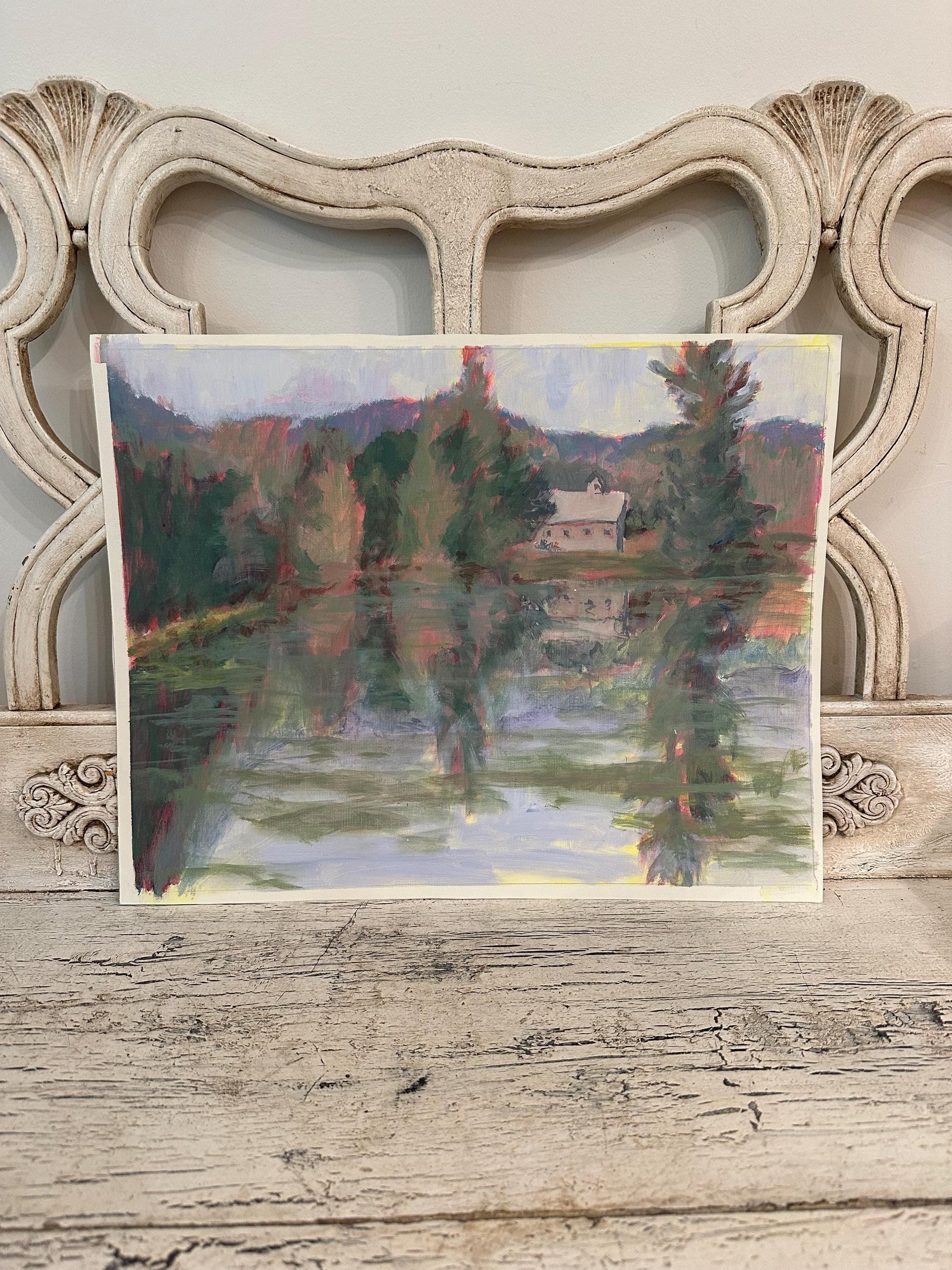 Boho wall art Yxpainting Abstract mountain wall picture landscape road art frame #16