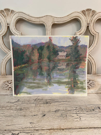 Boho wall art Yxpainting Abstract mountain wall picture landscape road art frame #16