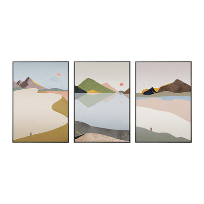 Boho wall art Yxpainting Abstract mountain wall picture landscape road art frame #10