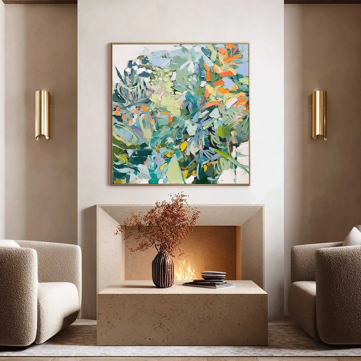 BOTANICAL RHAPSODY: Abstract Impressionist Floral Painting | Abstract closeup, raised brushwork detail