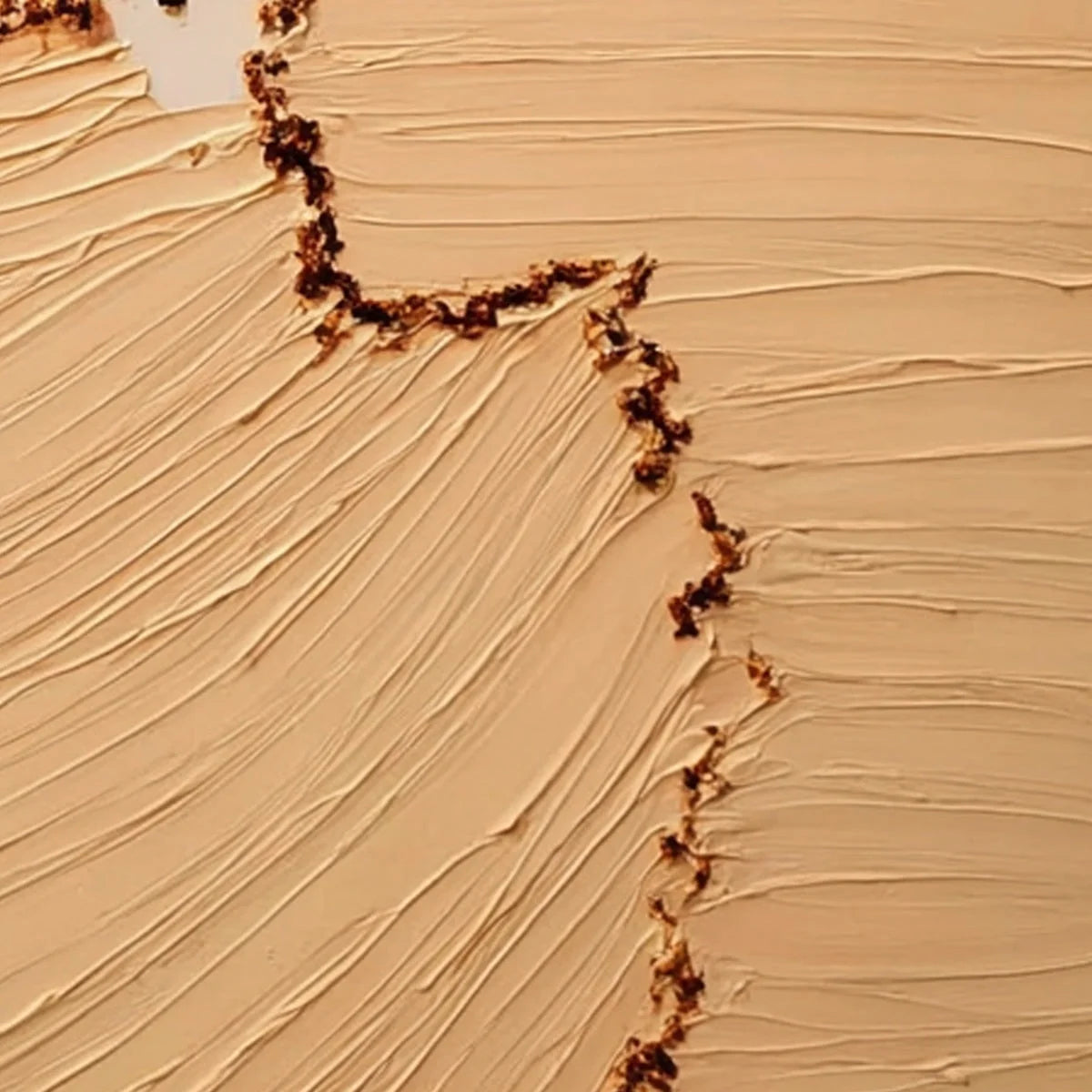 BREACH: Wabi-Sabi Textured Abstract Painting for Modern Spaces | rectangular format, hand-painted canvas edge
