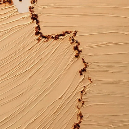 BREACH: Wabi-Sabi Textured Abstract Painting for Modern Spaces | rectangular format, hand-painted canvas edge