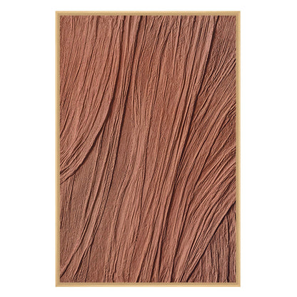 Brown Wabi Sabi Texture Painting: Minimalist Framed Canvas Wall Art #8