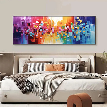 CHROMA DANCE: Colorful Abstract Impasto Oil Painting | impasto mood, soft natural light studio shot
