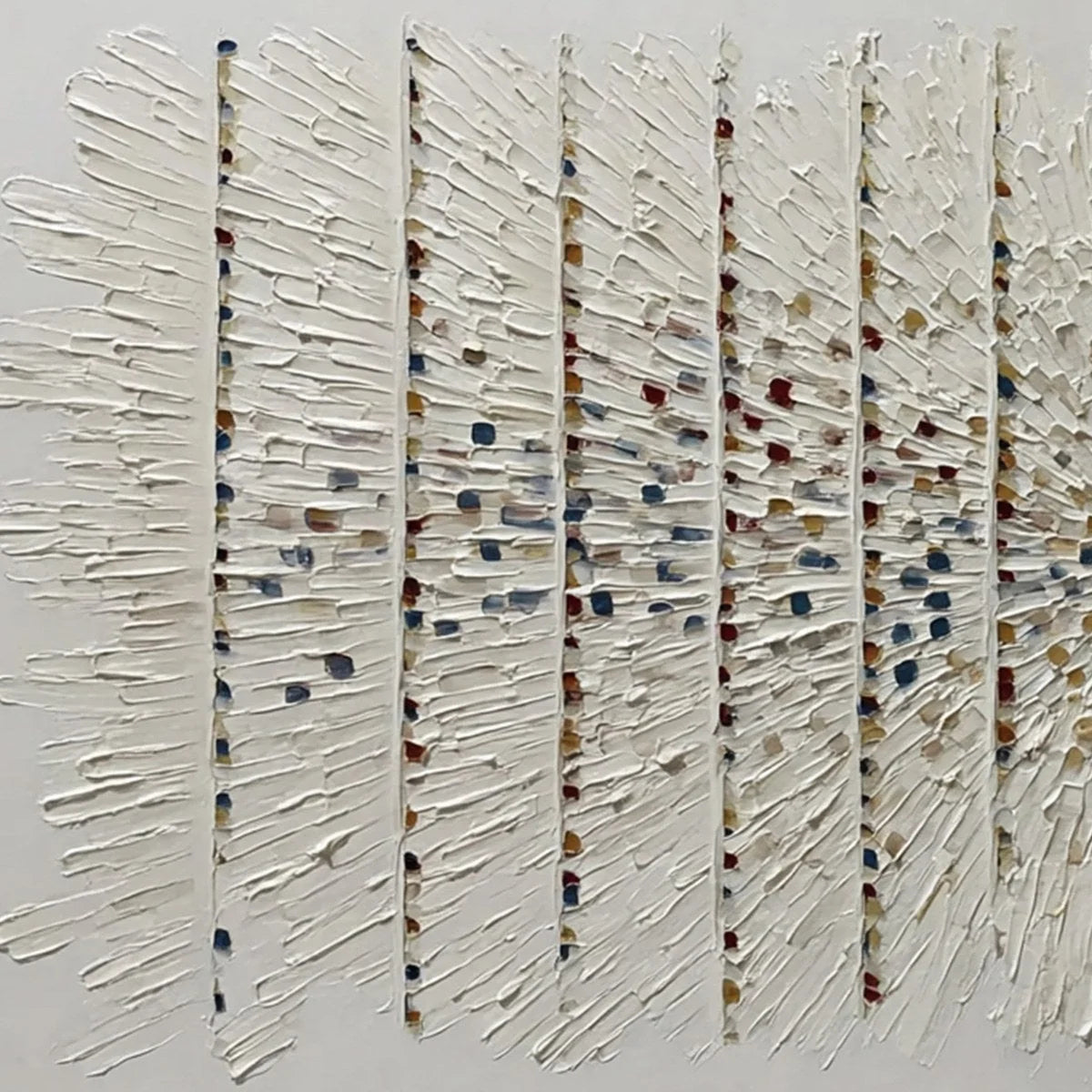 CHROMA PULSE: Textured Wabi Sabi Abstract Painting | rectangular format, hand-painted canvas edge