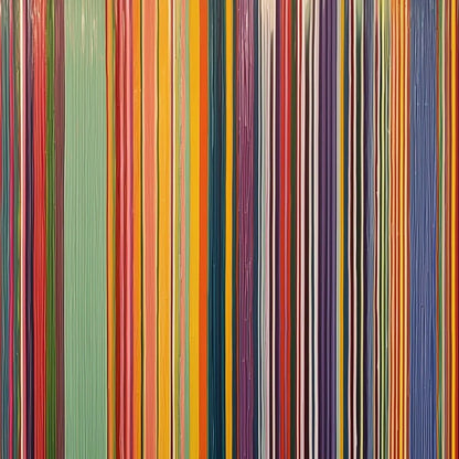 CHROMATIC CASCADE: Vibrant Textured Vertical Abstract Color Painting | rectangular format, hand-painted canvas edge