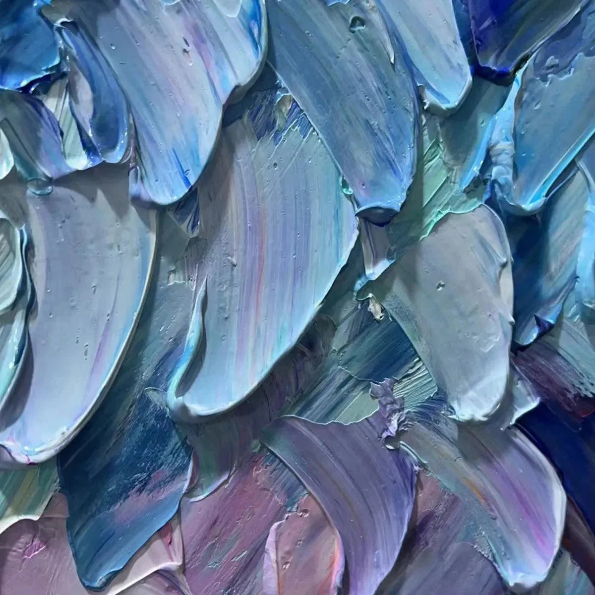 CHROMATIC FLOW: Colorful Abstract Painting, Textured | rectangular format, hand-painted canvas edge