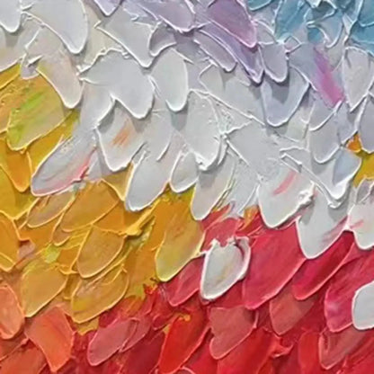 CHROMATIC FLOW: Colorful Abstract Painting, Textured | beige palette, original dining room art