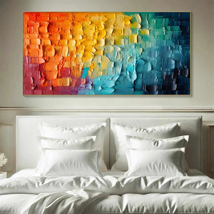 CHROMATIC FLOW: Textured Impasto Abstract Oil Painting | textured impasto closeup, raised brushwork detail
