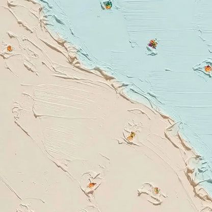 COASTAL DAYDREAM: Textured Minimalist Abstract Beach Painting | rolled canvas, ready for custom framing