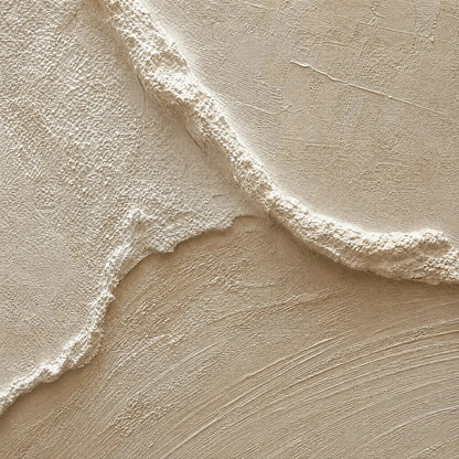 COASTAL DRIFT: Wabi Sabi Inspired Textured Abstract Painting Set | rectangular format, hand-painted canvas edge