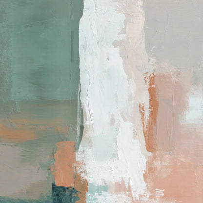 COASTAL ECHOES: Muted Tones Abstract Landscape Painting | rolled canvas, ready for custom framing