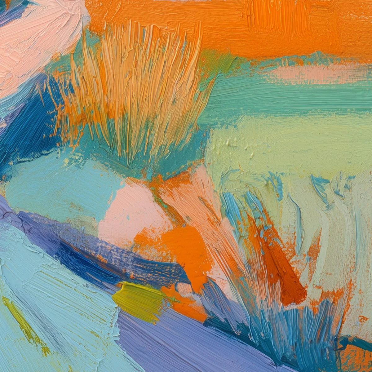 COASTAL GLOW: Textured Impasto Seascape Oil Painting for Coastal Decor | rectangular format, hand-painted canvas edge