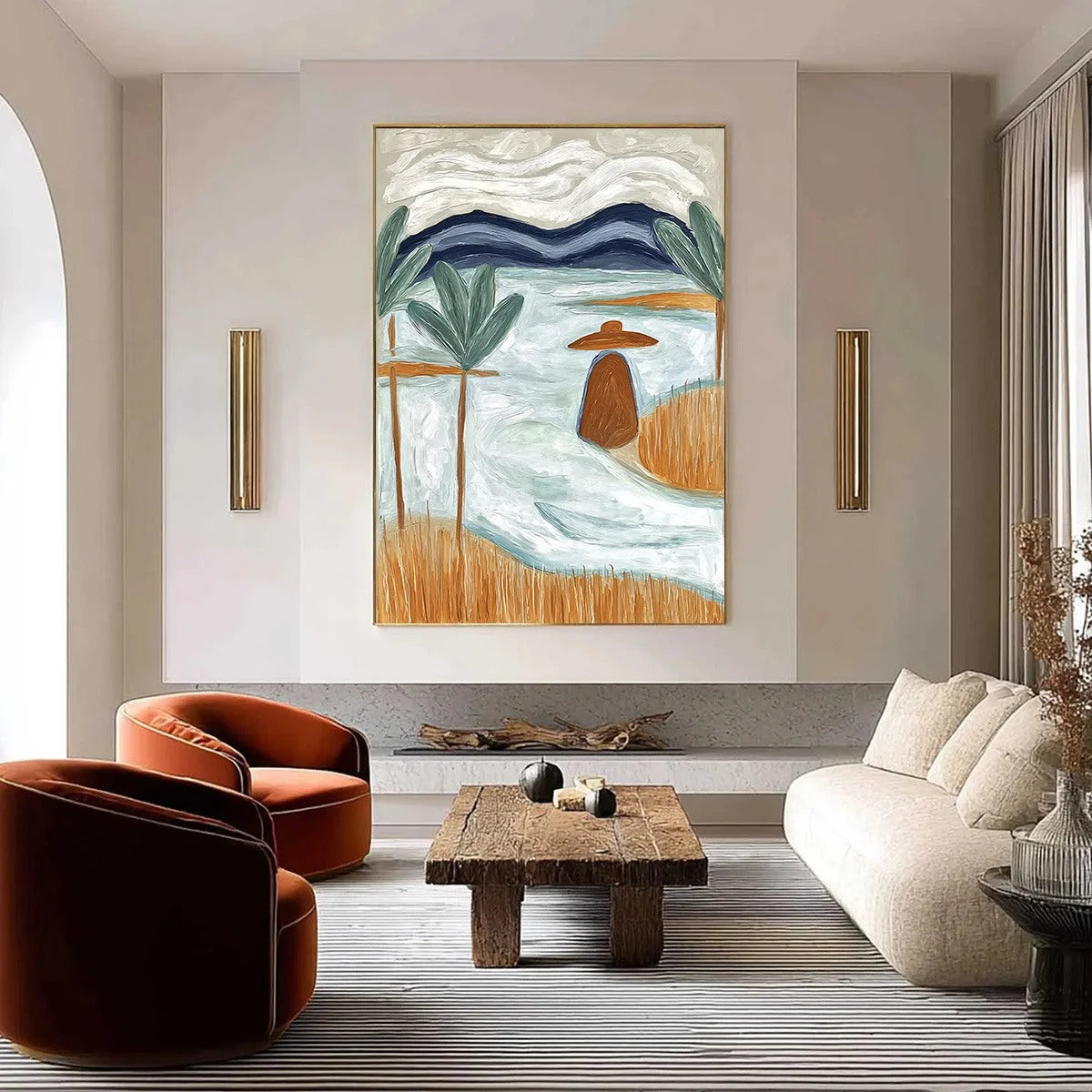 Coastal Reverie Textured Seascape Abstract Painting on Canvas | Abstract closeup, raised brushwork detail