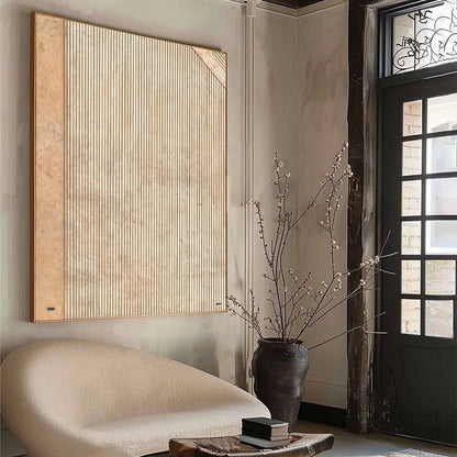 CODEX: Minimalist Architectural Line Art Painting | Minimalist mood, soft natural light studio shot