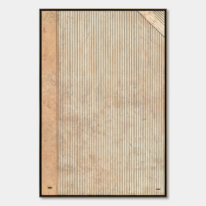 CODEX: Minimalist Architectural Line Art Painting | hanging in CODEX: Minimalist Architectural Line Art Painting featuring layered textured brushwork in refined tones; minimalist composition with r...