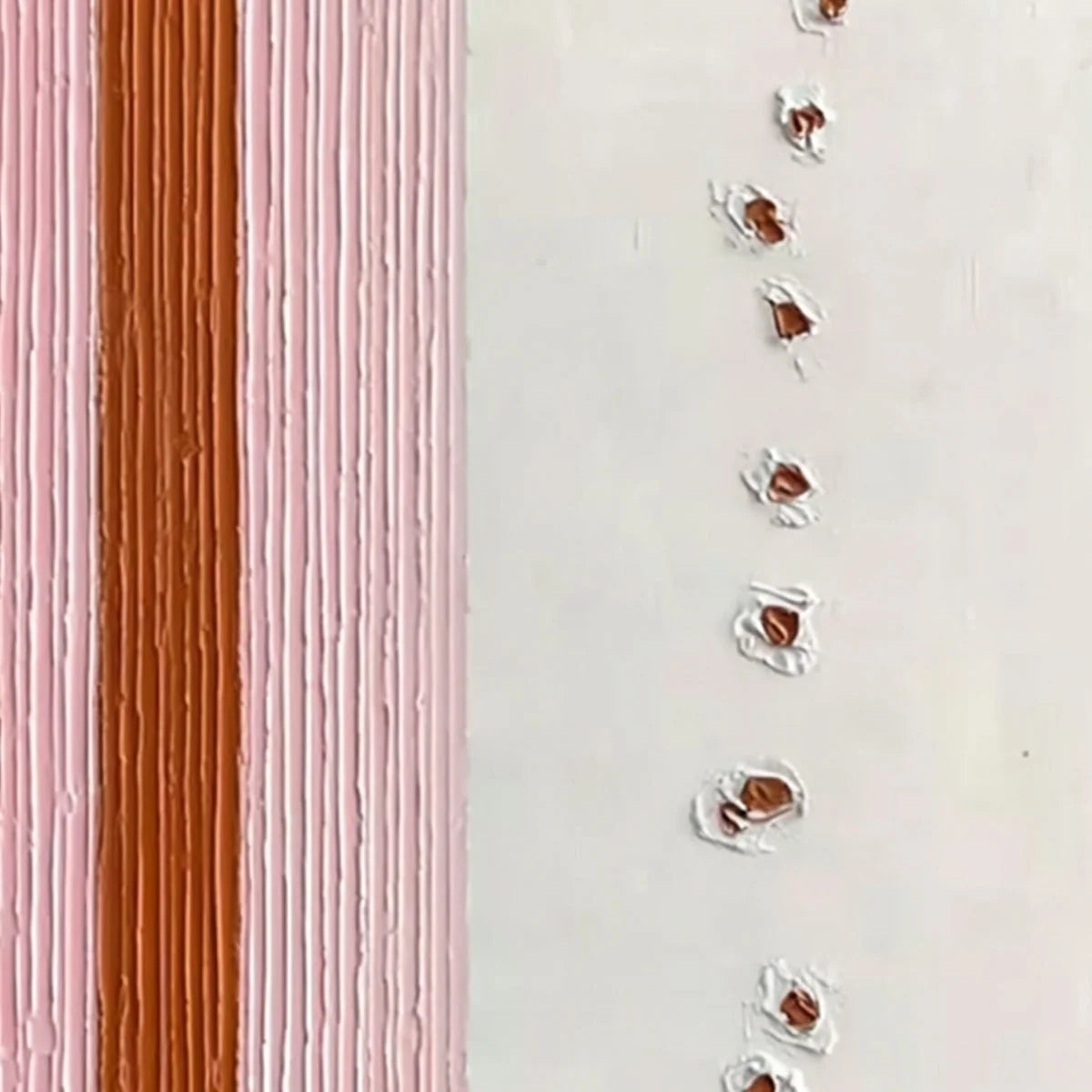 COLOR CADENCE: Textured Colorful Abstract Impasto Stripe Painting | rectangular format, hand-painted canvas edge