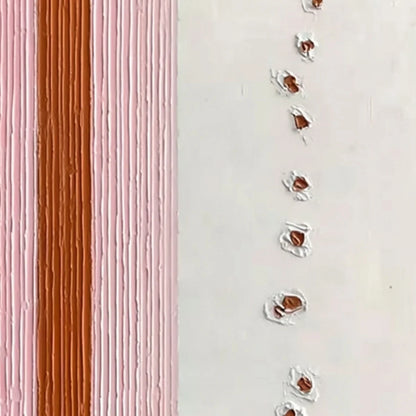COLOR CADENCE: Textured Colorful Abstract Impasto Stripe Painting | rectangular format, hand-painted canvas edge