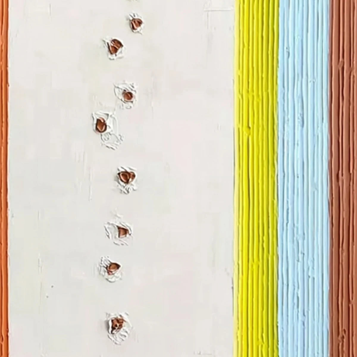 COLOR CADENCE: Textured Colorful Abstract Impasto Stripe Painting | rolled canvas, ready for custom framing
