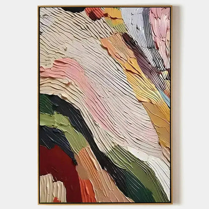 COLORFUL RIDGE: Textured Abstract Painting, Colorful Wall Art, Vertical Canvas, Impasto Decor | hanging in COLORFUL RIDGE: Textured Abstract Painting, Colorful Wall Art, Vertical Canvas, Impasto De...