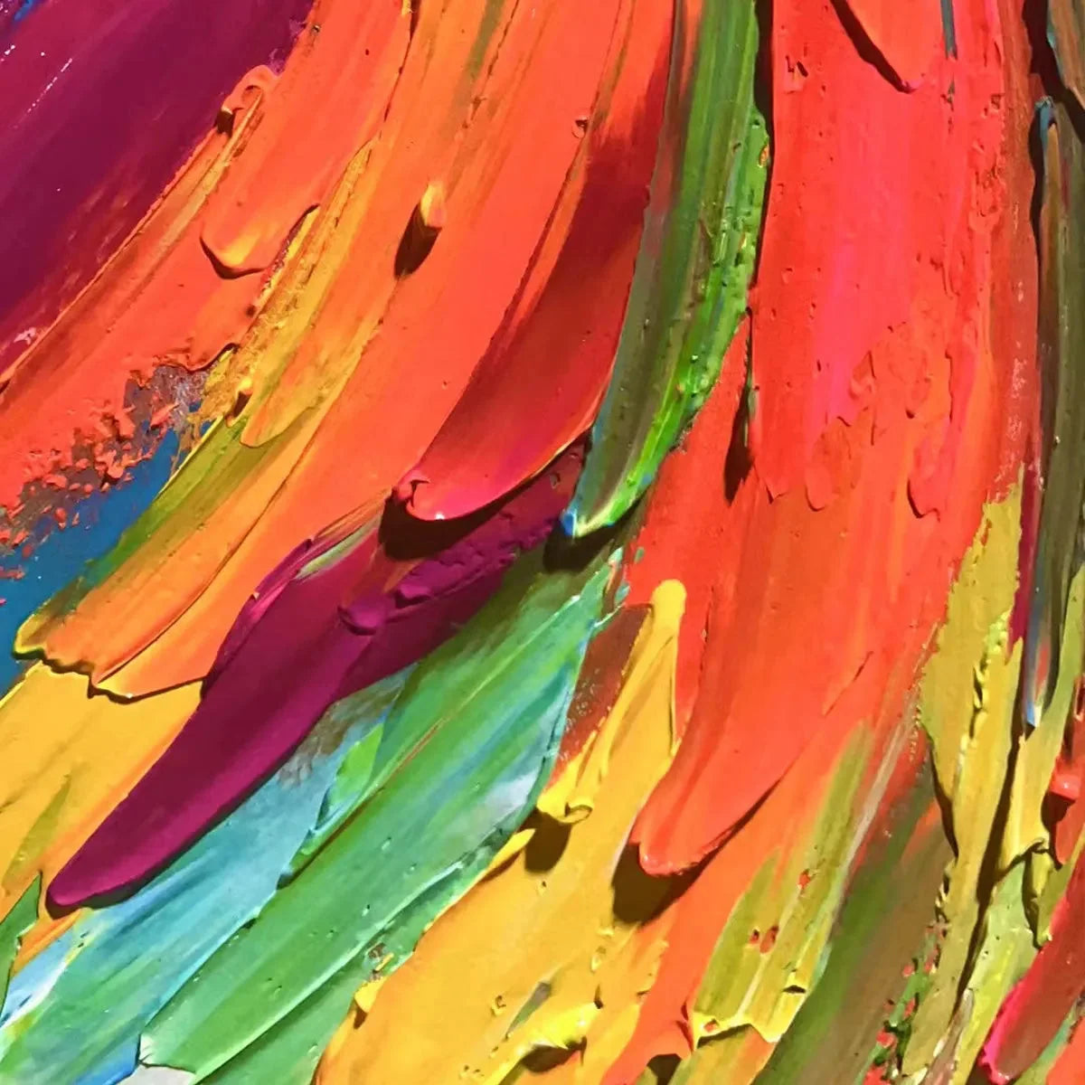 COLORFUL WHIRLWIND: Large Abstract Impasto Oil Painting on Canvas | rolled canvas, ready for custom framing