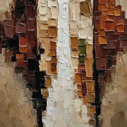 THE COMPANIONS: Heavily Textured Abstract Figurative Impasto Painting | rolled canvas, ready for custom framing