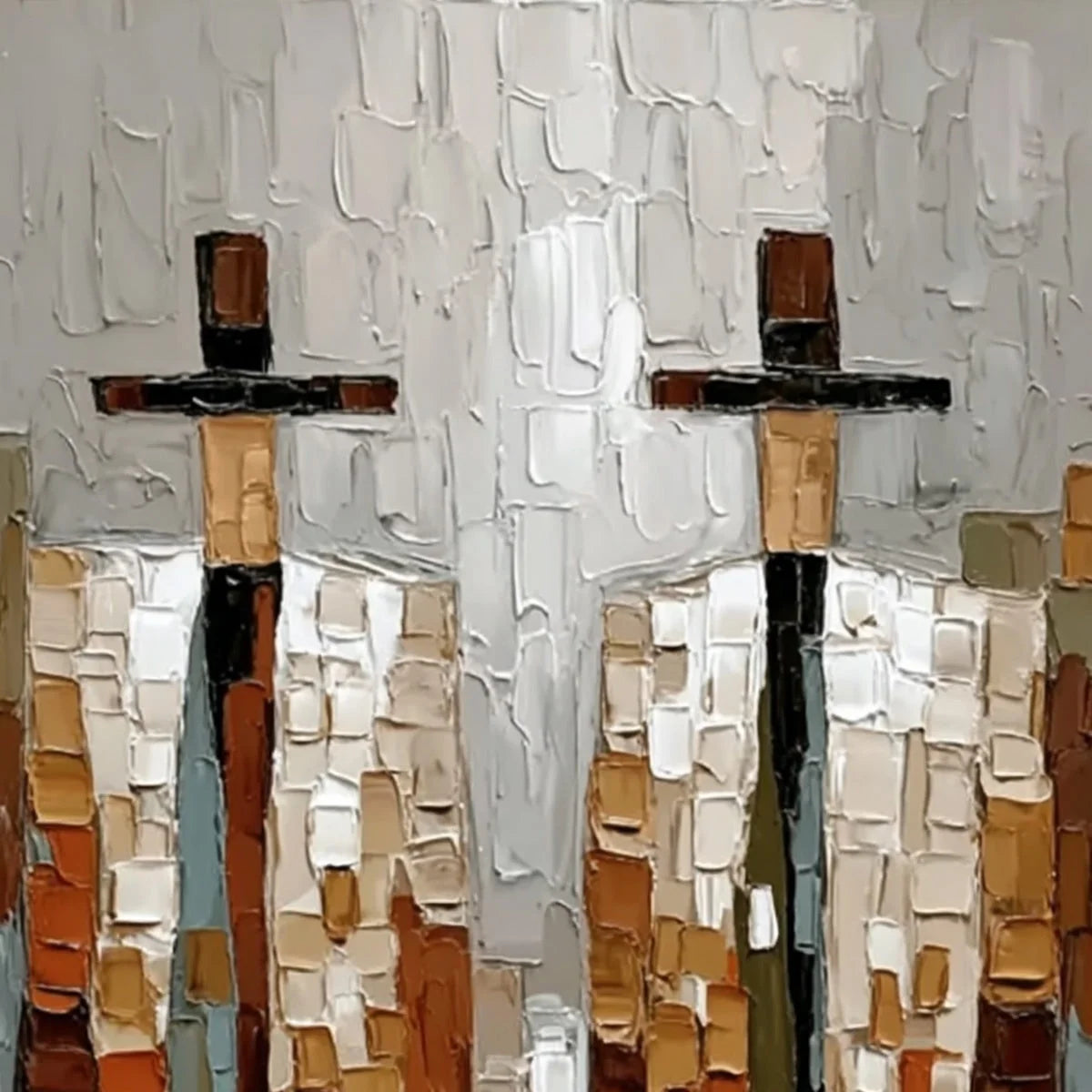 THE COMPANIONS | rectangular format, hand-painted canvas edge
