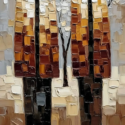 THE COMPANIONS: Textured Figurative Impasto Art for Modern Decor | rolled canvas, ready for custom framing
