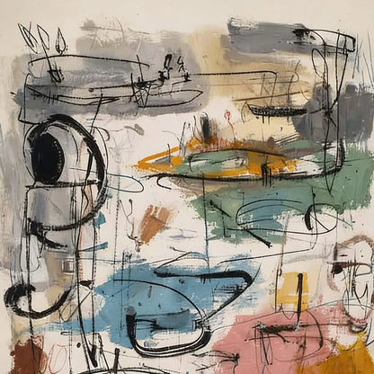 CONCRETE JUNGLE SYMPHONY: Large Vertical Colorful Abstract Wall Art | rectangular format, hand-painted canvas edge