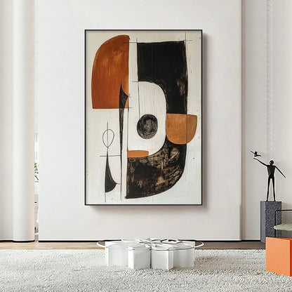 CONSTRUCT: Modern Abstract Geometric Oil Painting | Abstract closeup, raised brushwork detail