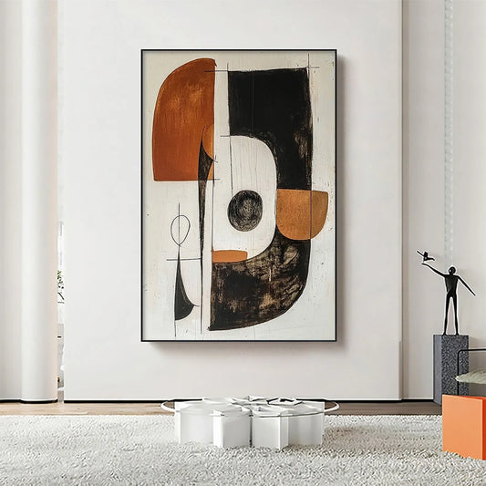 CONSTRUCT: Modern Abstract Geometric Oil Painting
