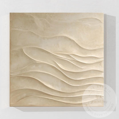 Contemporary 3D Wood Abstract Wall Art, Hand Carved Minimalist Wooden Wall Panel #8
