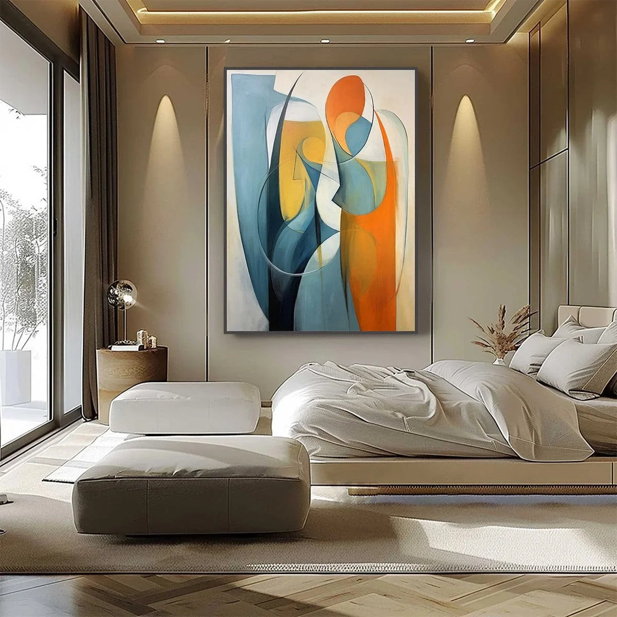 CONVERGENCE: Colorful Modern Abstract Figurative Art | Figurative closeup, raised brushwork detail