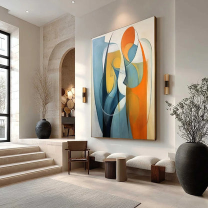 CONVERGENCE: Colorful Modern Abstract Figurative Art | Figurative mood, soft natural light studio shot