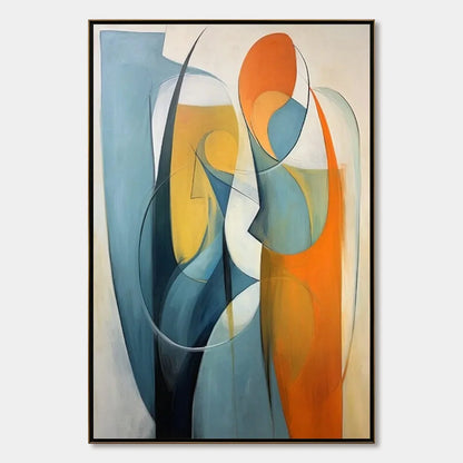 CONVERGENCE: Colorful Modern Abstract Figurative Art | hanging in CONVERGENCE: Colorful Modern Abstract Figurative Art featuring layered textured brushwork in refined tones; figurative composition ...