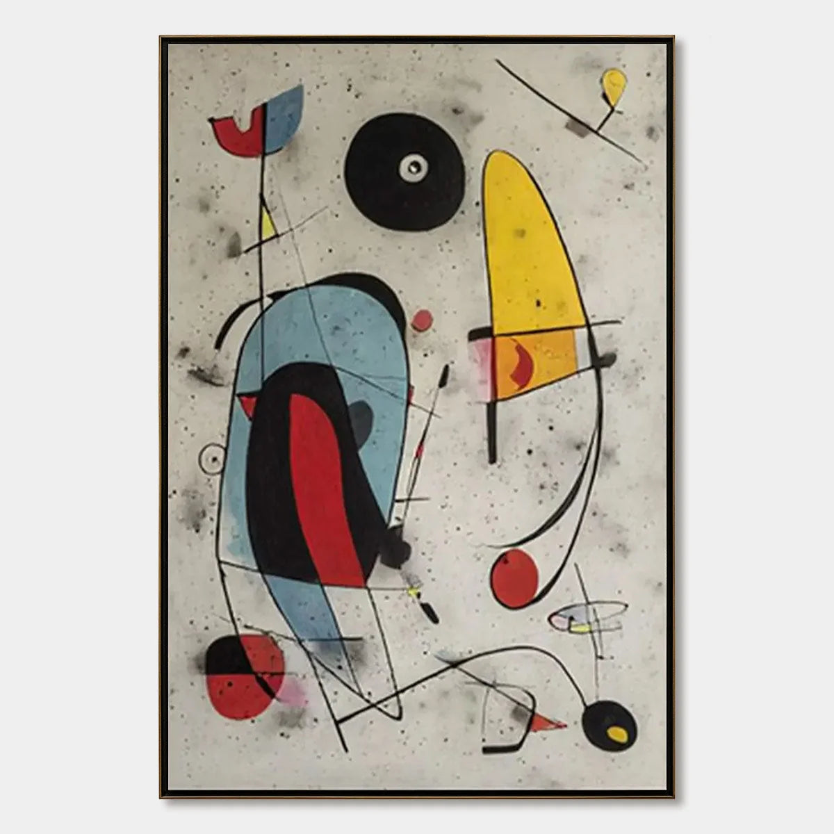 COSMIC NOTES: Modern Abstract Geometric Oil Painting | hanging in COSMIC NOTES: Modern Abstract Geometric Oil Painting featuring layered textured brushwork in refined tones; abstract composition wi...