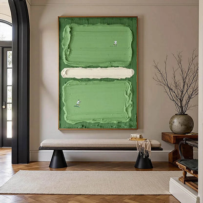 COURT RHYTHM: Textured Sports Impasto Oil Painting | rolled canvas, ready for custom framing