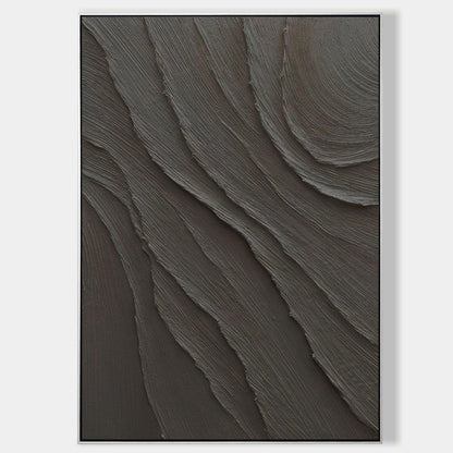 Dark Abstract Wall Art Black Textured Canvas Modern Minimalist Wabi Sabi Wall De #11