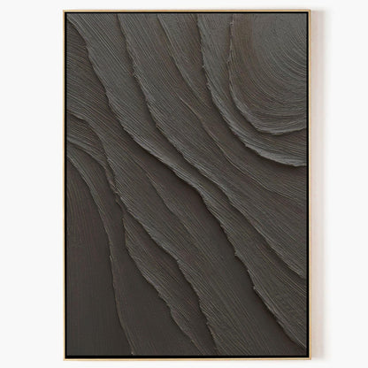 Dark Abstract Wall Art Black Textured Canvas Modern Minimalist Wabi Sabi Wall De #12