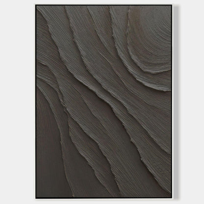 Dark Abstract Wall Art Black Textured Canvas Modern Minimalist Wabi Sabi Wall De #7