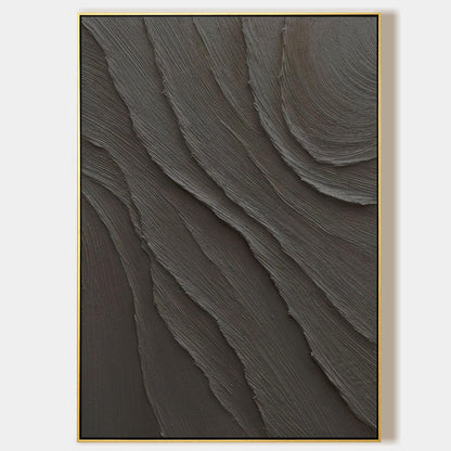 Dark Abstract Wall Art Black Textured Canvas Modern Minimalist Wabi Sabi Wall De #10