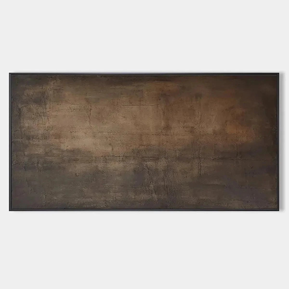 Dark Bronze and Rust Abstract Canvas Industrial Textured Art shown as textured wall art with a clear view of the artwork, color palette, and hand-finished canvas surface.