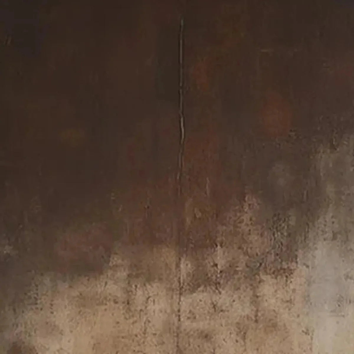 DARK BROWN TEXTURED ABSTRACT: Minimalist Textured Painting | rectangular format, hand-painted canvas edge