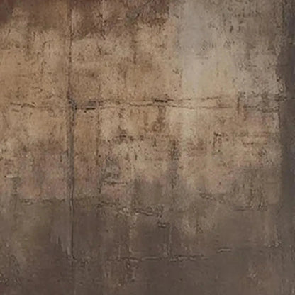 DARK BROWN TEXTURED ABSTRACT: Minimalist Textured Painting | black frame version on white wall