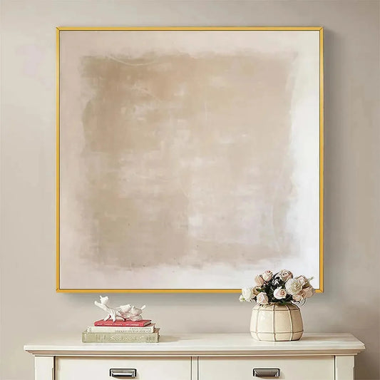DESERT SANDS: Minimalist Textured Painting in Beige