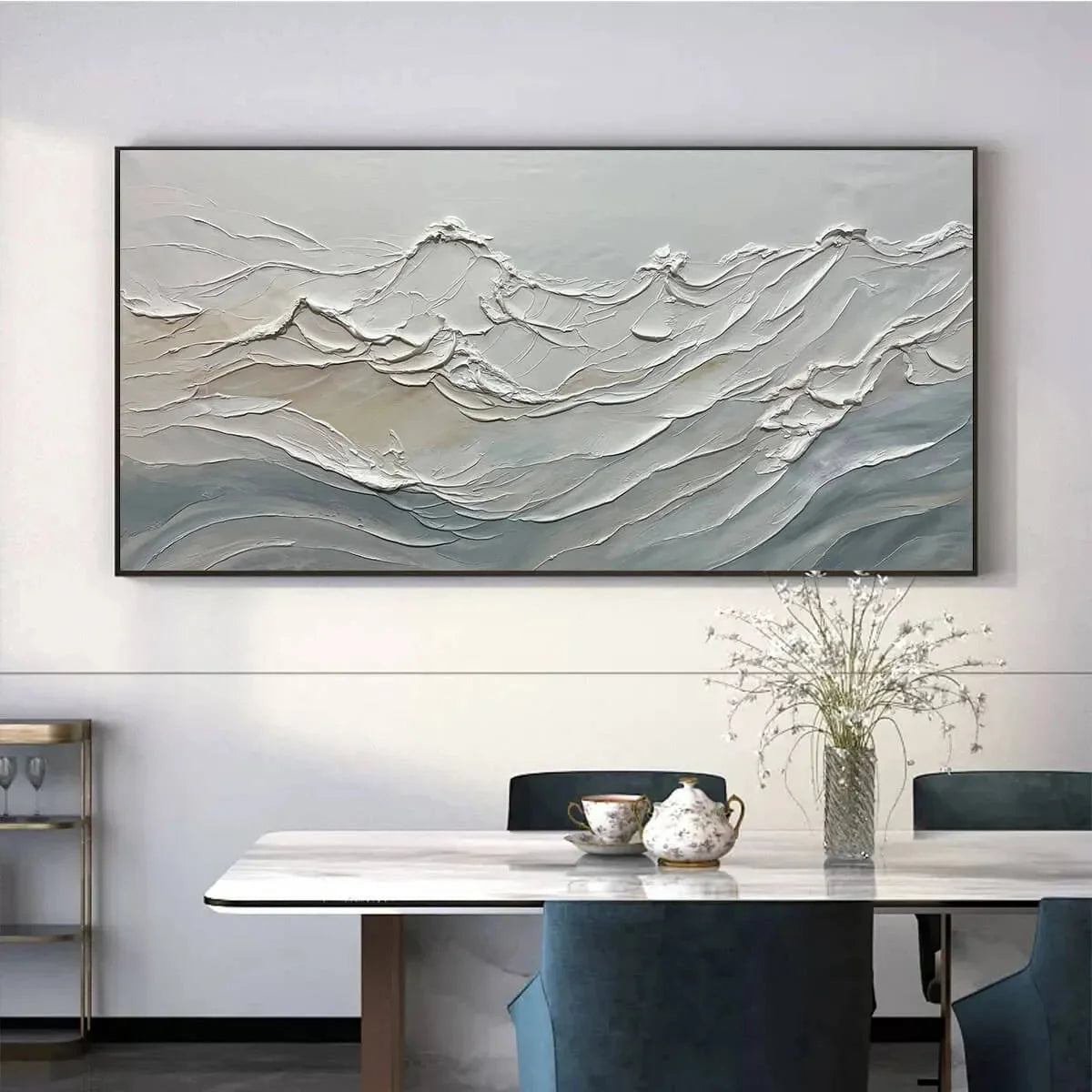 DESERT WINDS: Textured Landscape Impasto Oil Painting on Canvas | Landscape closeup, raised brushwork detail