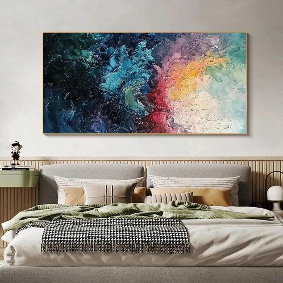 DUSK WHISPERS: Textured Abstract Impasto Oil Painting | Abstract closeup, raised brushwork detail